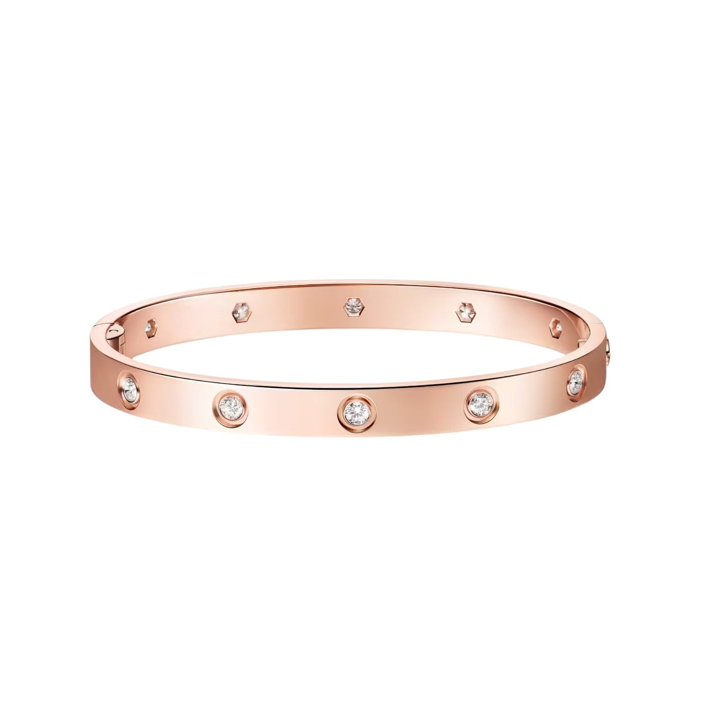 [Garvey]CLASSIC 6.1MM LOVE SINGLE-SCREW CLOSURE BANGLE - 10-DIAMOND