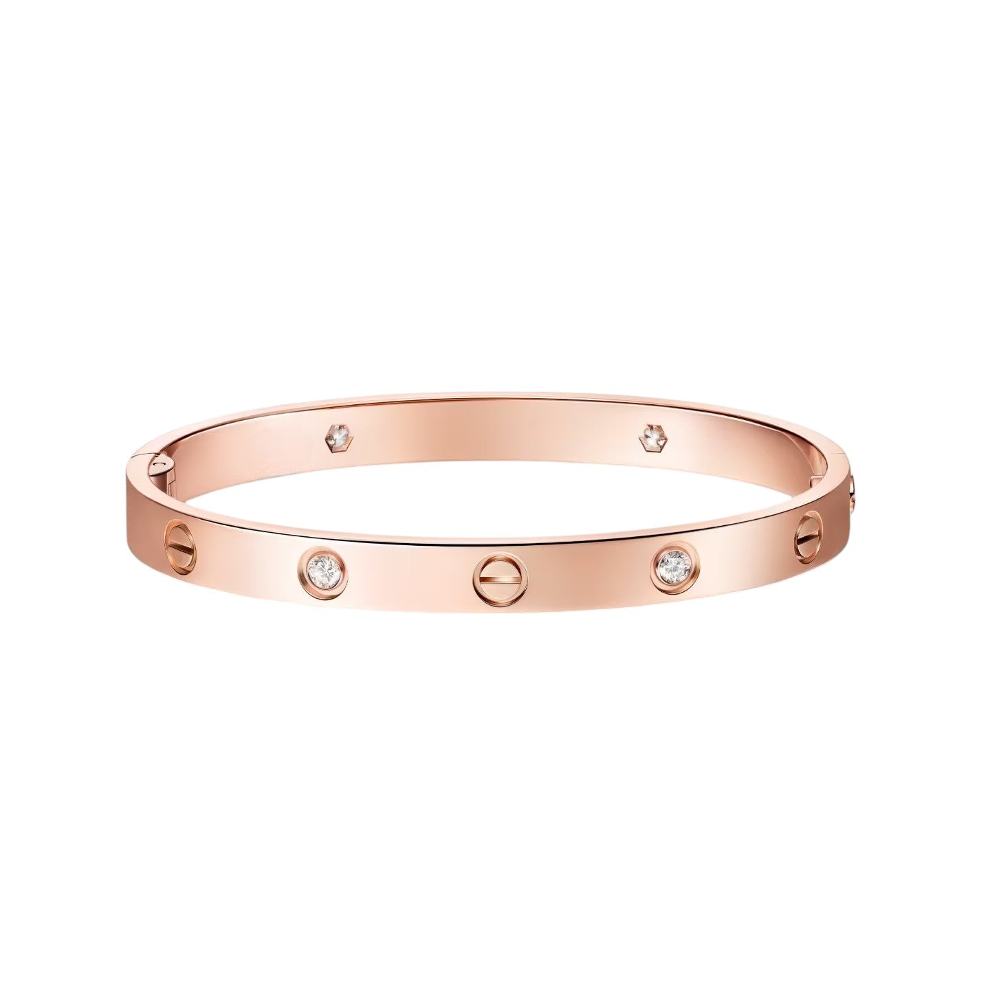 [Garvey]CLASSIC 6.1MM LOVE SINGLE-SCREW CLOSURE BANGLE - 4-DIAMOND