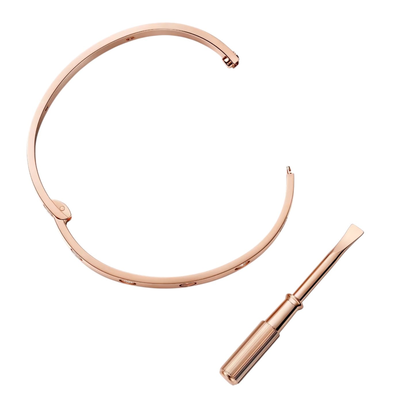 [Garvey]CLASSIC 6.1MM LOVE SINGLE-SCREW CLOSURE BANGLE - 4-DIAMOND