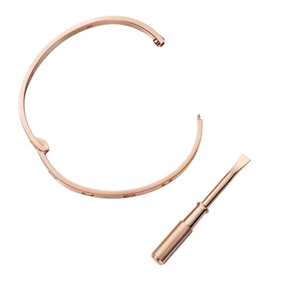 [Garvey]CLASSIC 6.1MM LOVE SINGLE-SCREW CLOSURE BANGLE - 4-DIAMOND