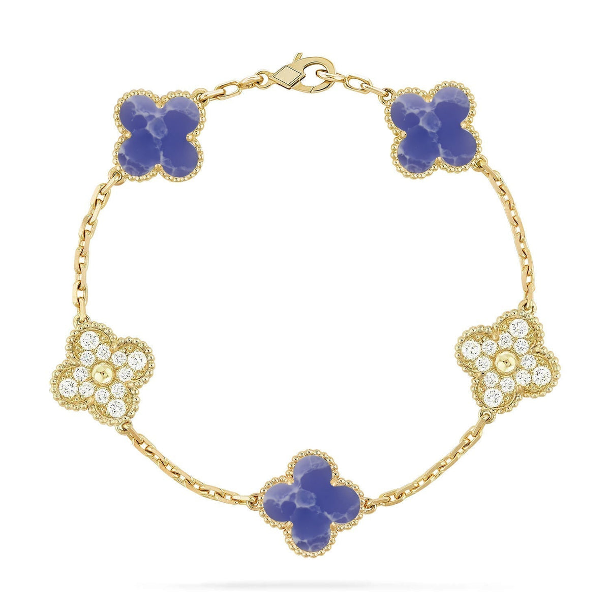 [Garvey ]CLOVER 5 MOTIF BLUE VEINS BRACELET COLLECTION