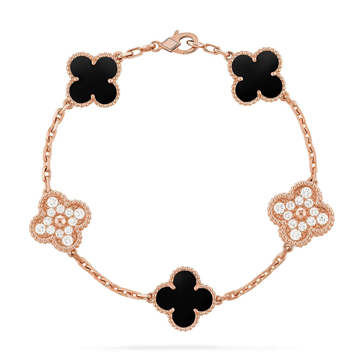 [Garvey ] CLOVER 5 MOTIF ONYXS BRACELET COLLECTION