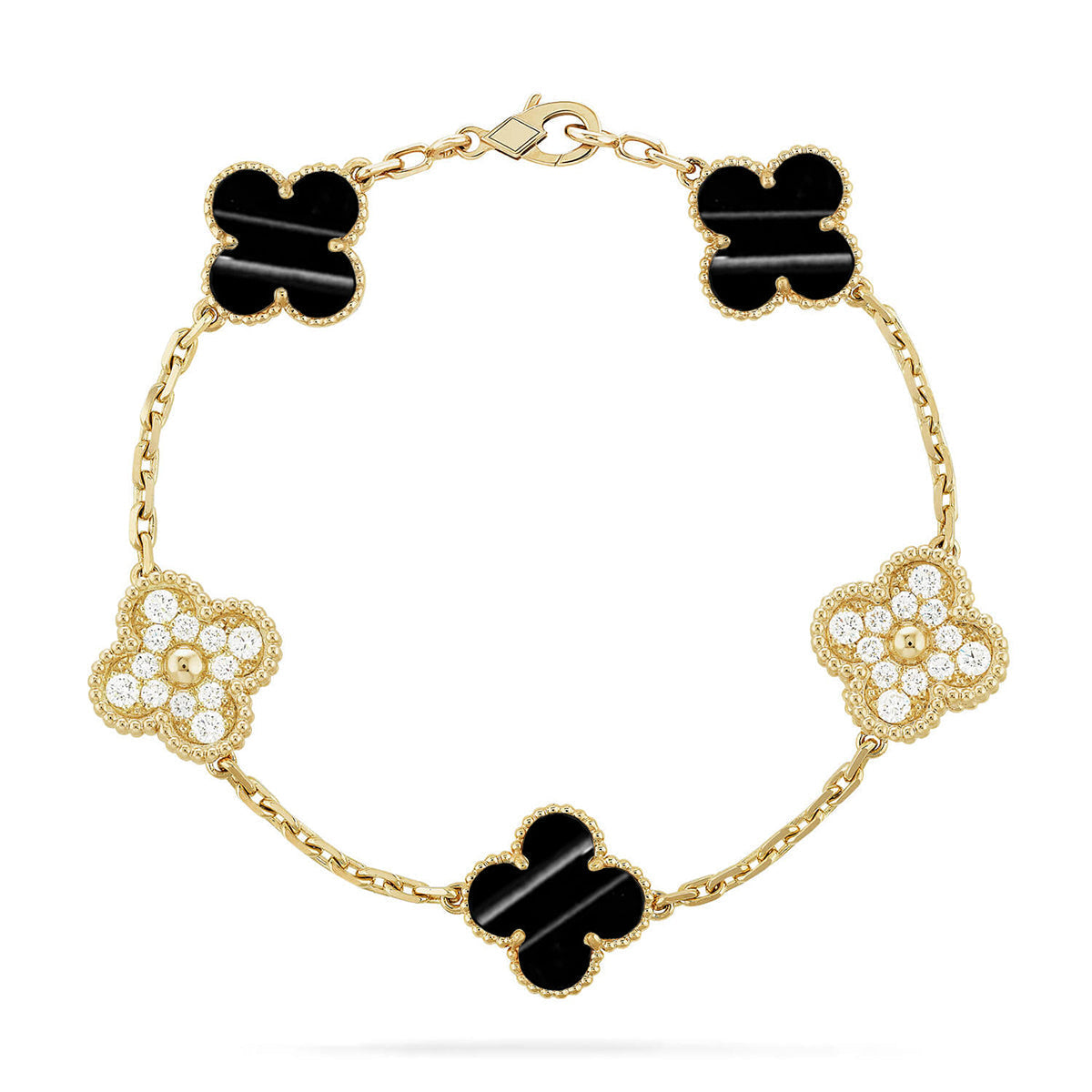 [Garvey ] CLOVER 5 MOTIF PULSAR STONE BRACELET COLLECTION
