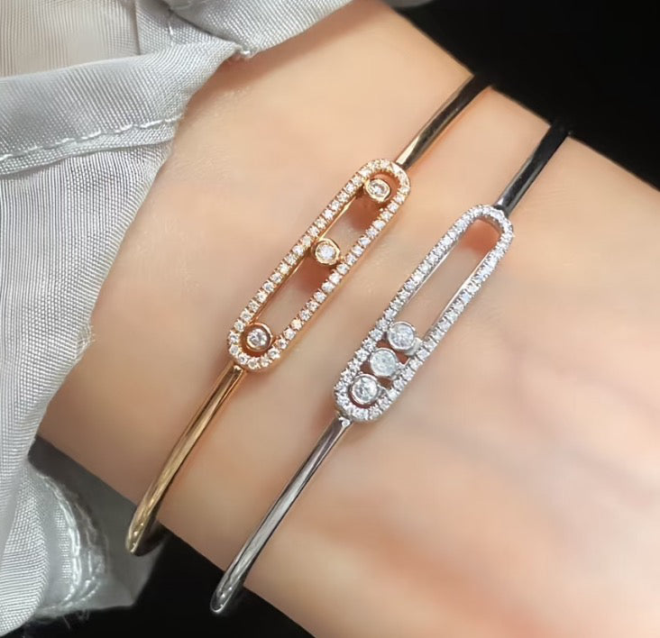 [Garvey]Move Pav¨¦ Diamond Bangle Bracelet M