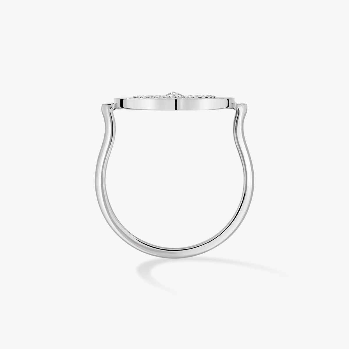 [Garvey]Lucky Move Paved Silver Diamond Ring