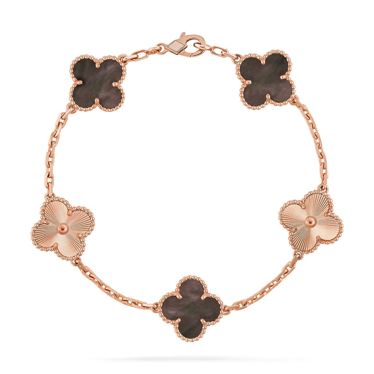 [Garvey ] CLOVER 5 MOTIF GRAY MOP BRACELET COLLECTION