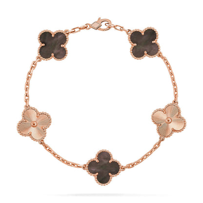 [Garvey ] CLOVER 5 MOTIF GRAY MOP BRACELET COLLECTION