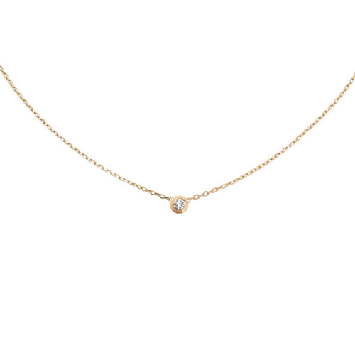 [Garvey]LOVE SCREW PENDANT SINGLE DIAMOND NECKLACE