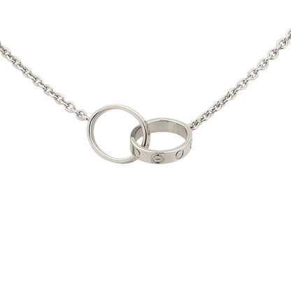 [Garvey]LOVE DOUBLE-RING INTERLOCKED NECKLACE