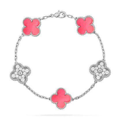[Garvey ] CLOVER 5 MOTIFS  PINK MOP BRACELET COLLECTION