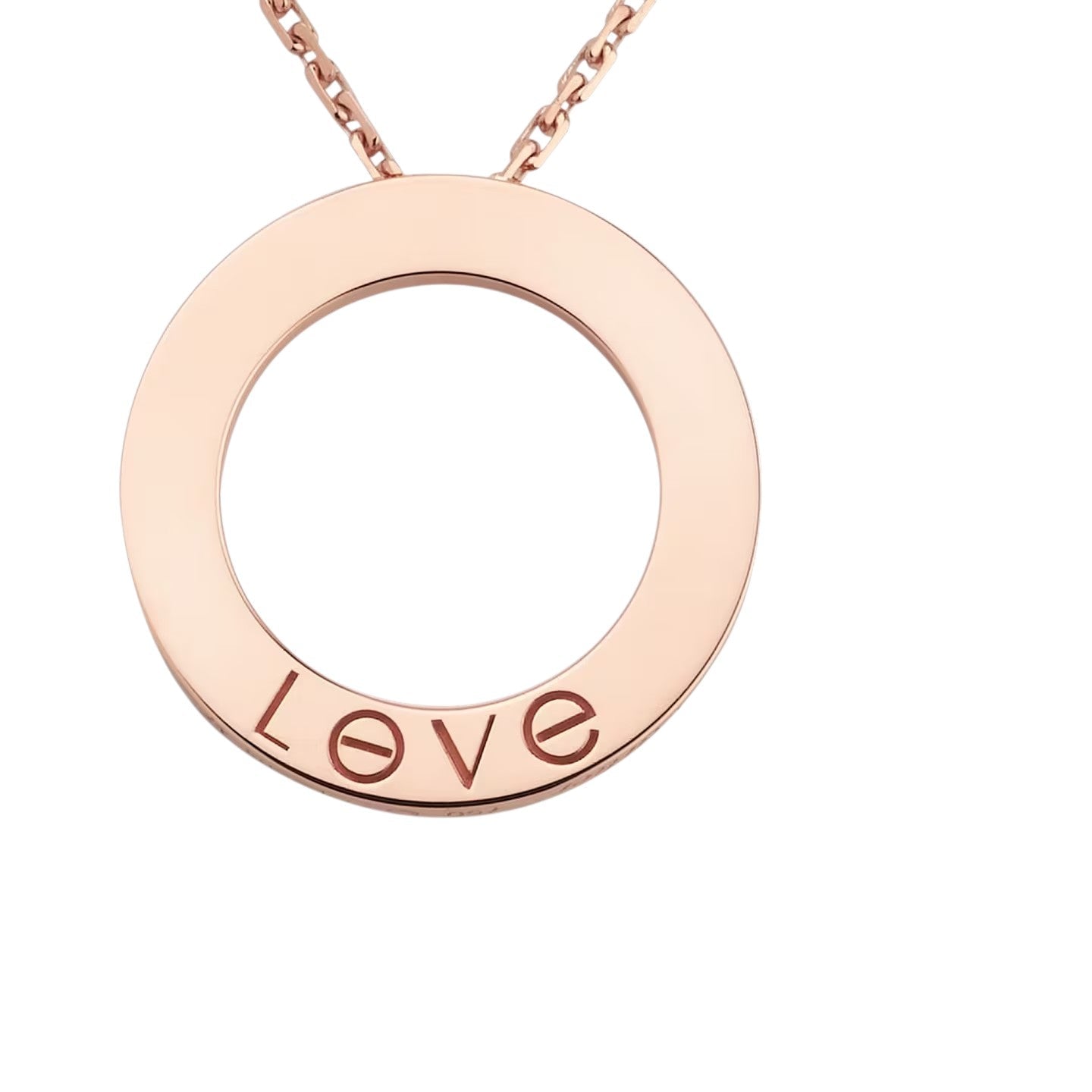 [Garvey]LOVE LARGE CIRCULAR PENDANT NECKLACE