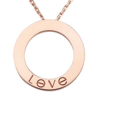 [Garvey]LOVE LARGE CIRCULAR PENDANT NECKLACE