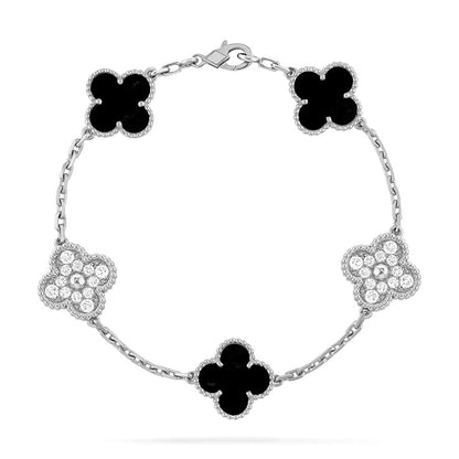 [Garvey ] CLOVER 5 MOTIF ONYXS BRACELET COLLECTION