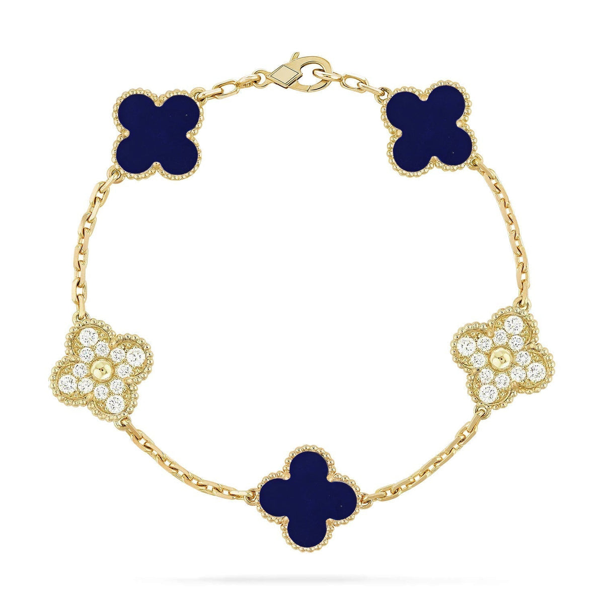 [Garvey ]CLOVER 5 MOTIF LAPIS LAZULI BRACELET COLLECTION