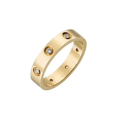 [Garvey]LOVE 4MM 8 DIAMONDS RING
