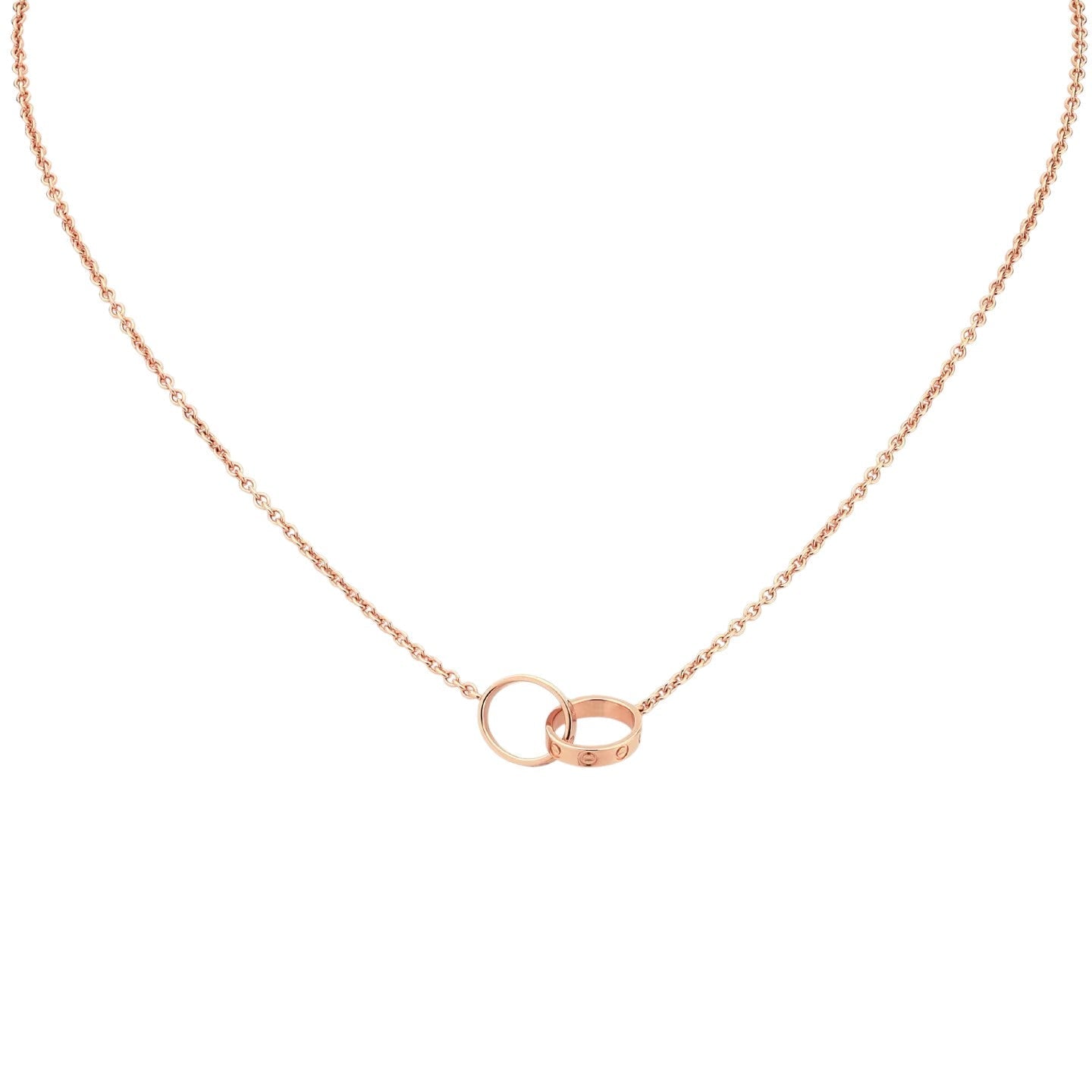 [Garvey]LOVE DOUBLE-RING PENDANT NECKLACE