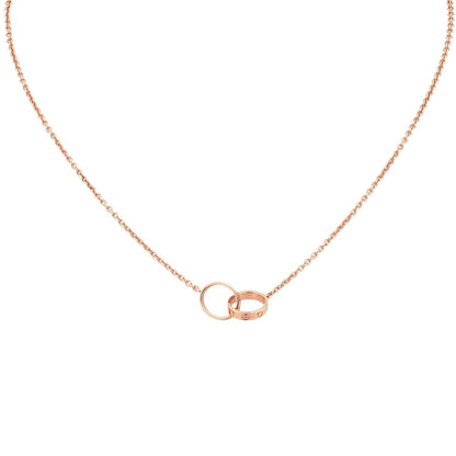 [Garvey]LOVE DOUBLE-RING PENDANT NECKLACE