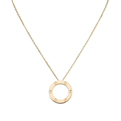 [Garvey]LOVE LARGE CIRCULAR PENDANT NECKLACE