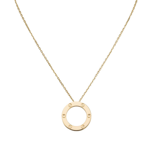 [Garvey]LOVE LARGE CIRCULAR PENDANT NECKLACE