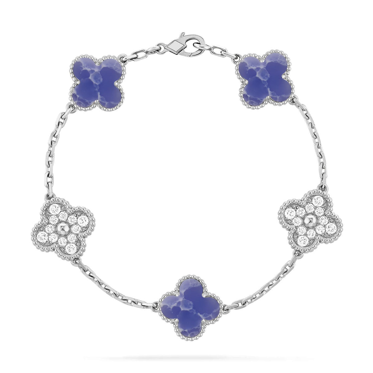 [Garvey ]CLOVER 5 MOTIF BLUE VEINS BRACELET COLLECTION