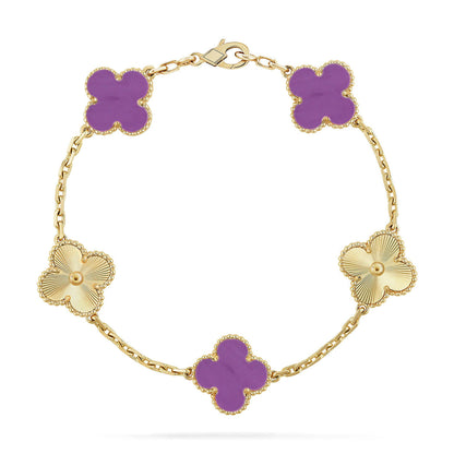 [Garvey ] CLOVER 5 MOTIF VIOLET BRACELET COLLECTION