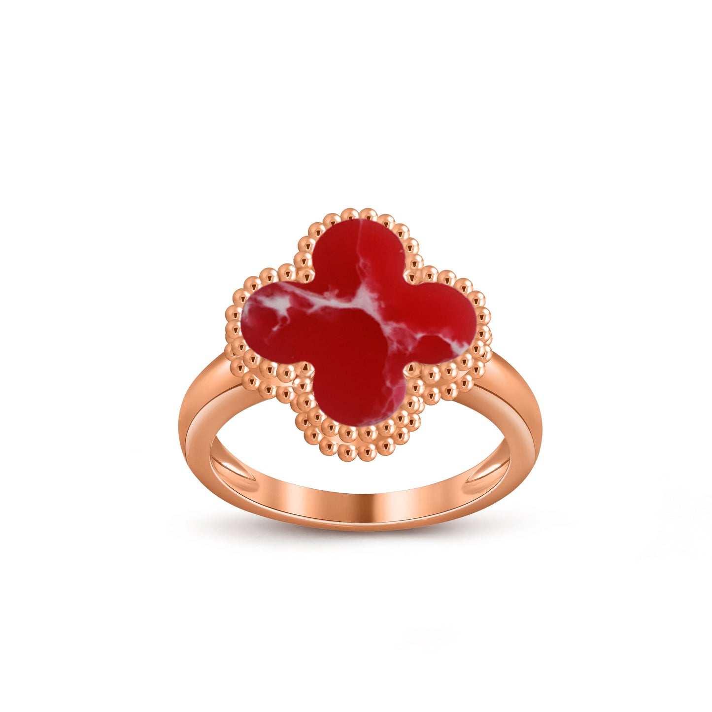 [Garvey]LUCKY CLOVER VINTAGE ROSE GOLD RING COLLECTION