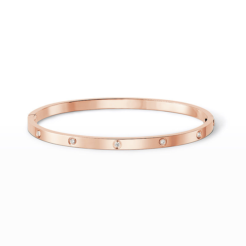 [Garvey]LOVE 3.65MM SMALL MODEL BANGLE - 10-DIAMOND