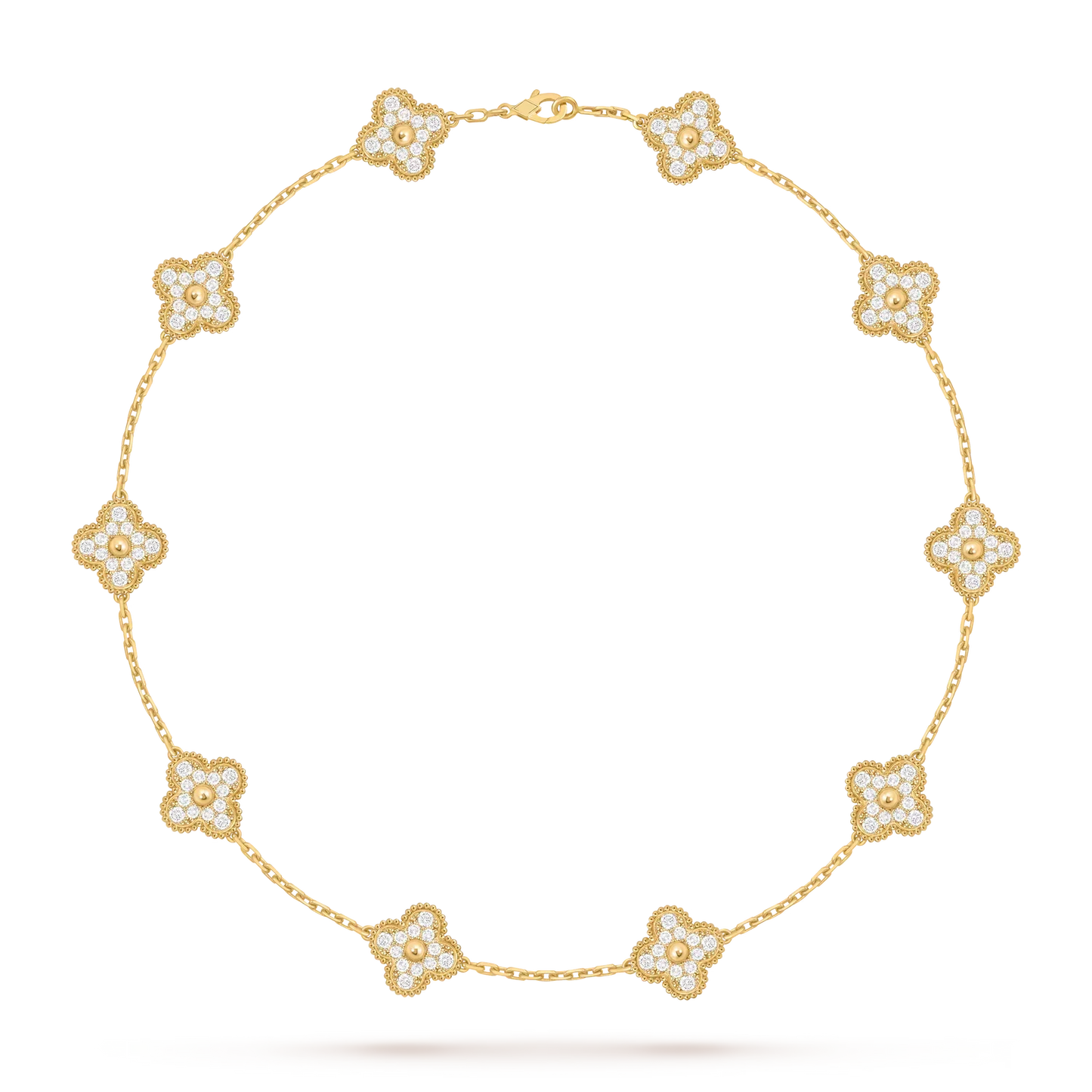 [Garvey]CLASSIC LUCKY 10-MOTIF CLOVER NECKLACE GOLD COLLECTION