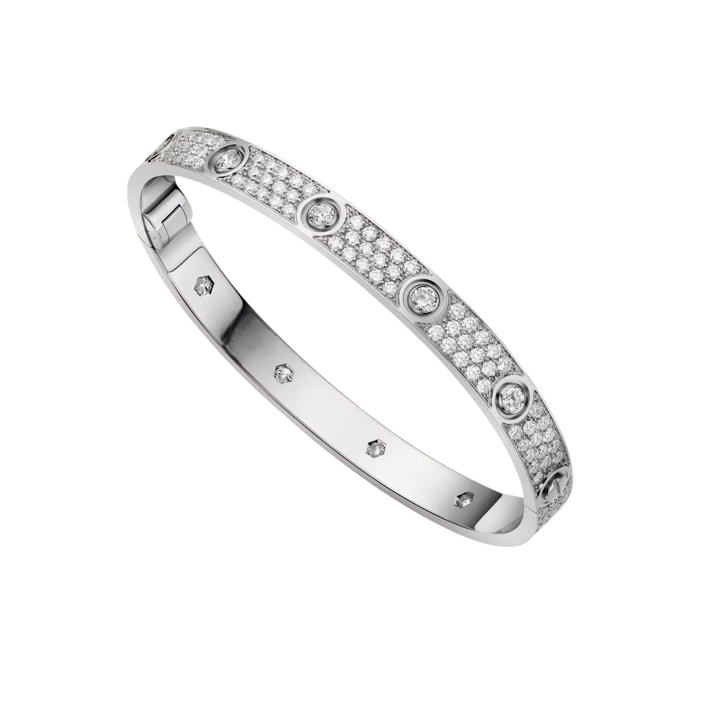 [Garvey]CLASSIC 6.1MM LOVE BANGLE - 10-DIAMOND FULL PAVÉ