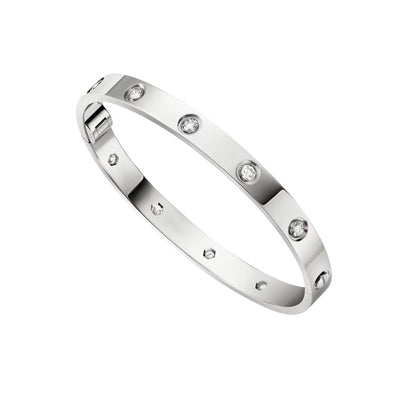 [Garvey]CLASSIC 6.1MM LOVE SINGLE-SCREW CLOSURE BANGLE - 10-DIAMOND