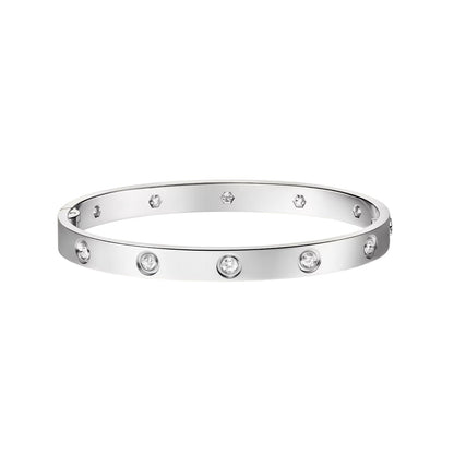 [Garvey]CLASSIC 6.1MM LOVE SINGLE-SCREW CLOSURE BANGLE - 10-DIAMOND