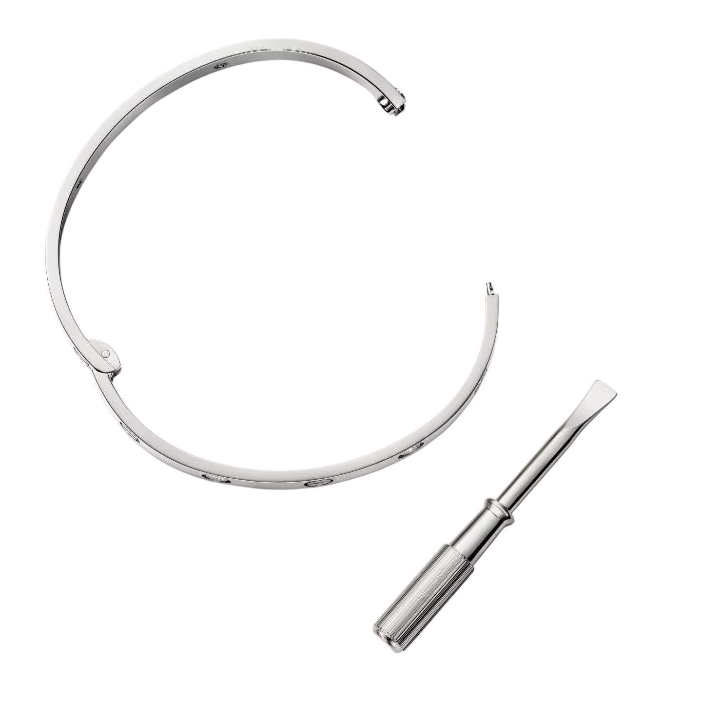 [Garvey]CLASSIC 6.1MM LOVE SINGLE-SCREW CLOSURE BANGLE - 4-DIAMOND