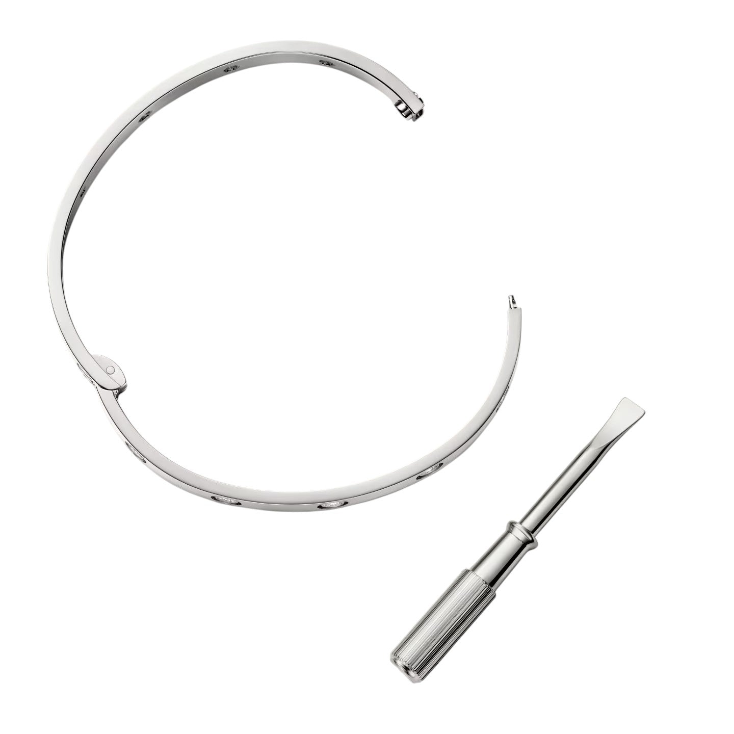 [Garvey]CLASSIC 6.1MM LOVE SINGLE-SCREW CLOSURE BANGLE - 10-DIAMOND
