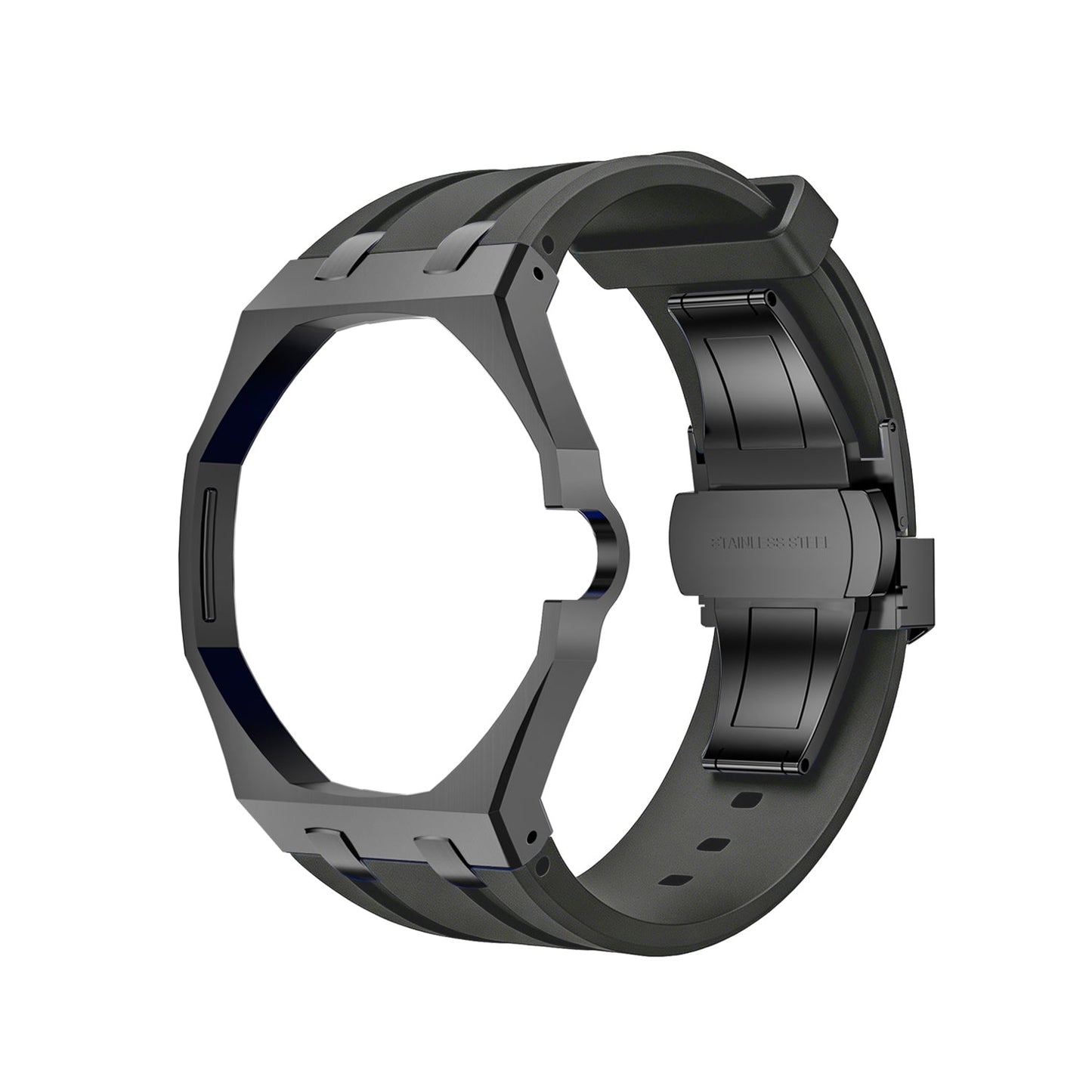 [Garvey]OAK POP BLACK STEEL CASE & SILICONE STRAP