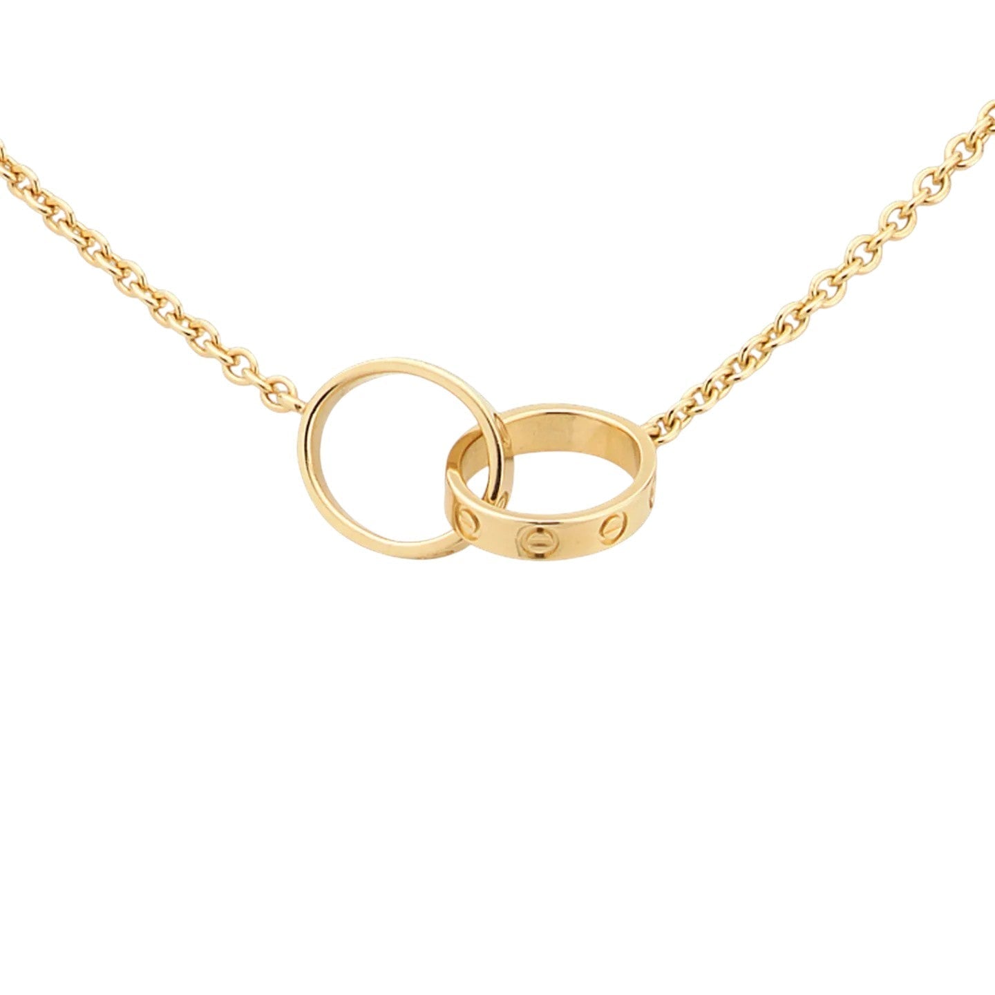 [Garvey]LOVE DOUBLE-RING PENDANT NECKLACE