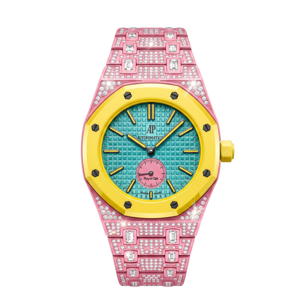 [Garvey]Royal Oak Pop Exclusive Bioceramic Case & Bioceramic Strap Full Diamond