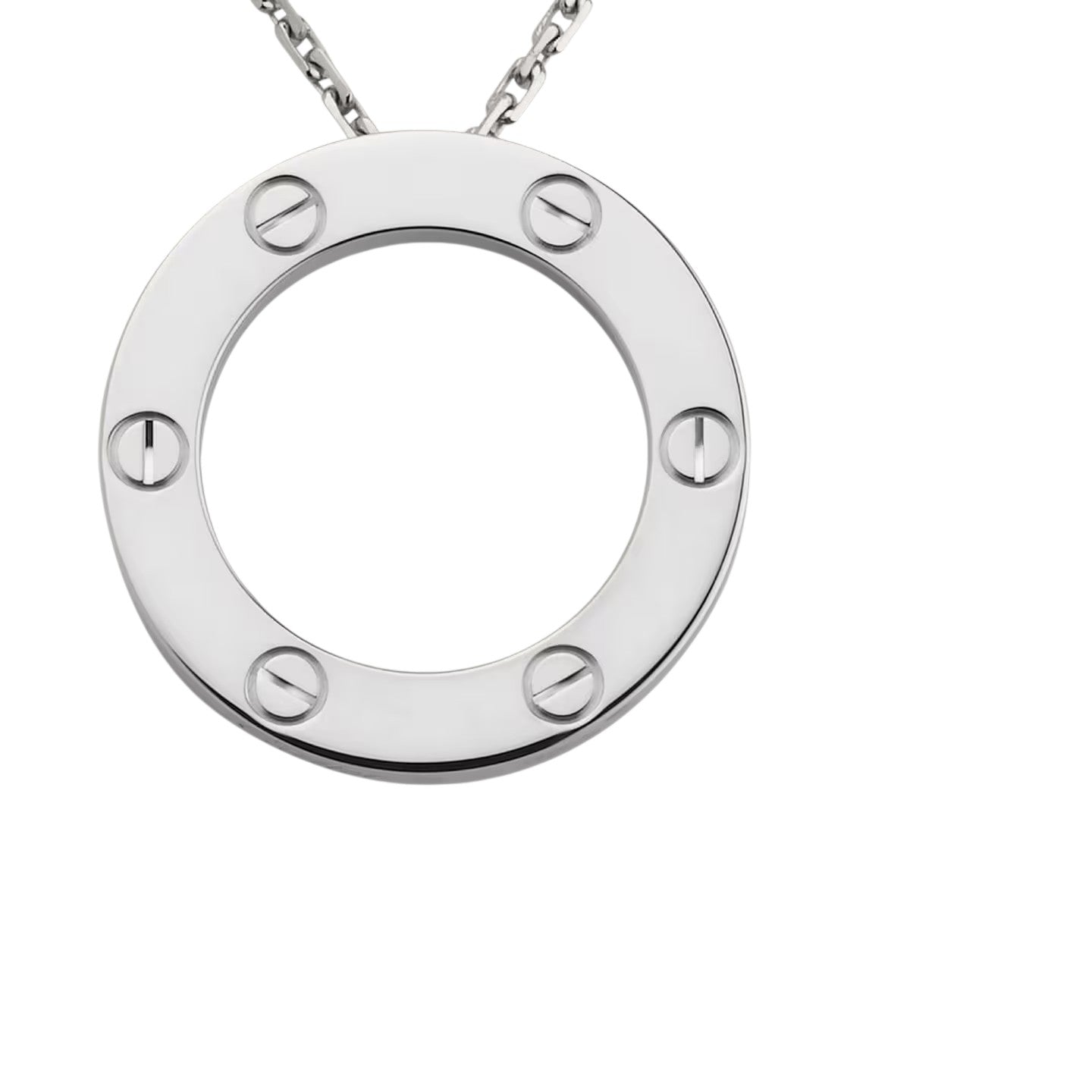 [Garvey]LOVE LARGE CIRCULAR PENDANT NECKLACE