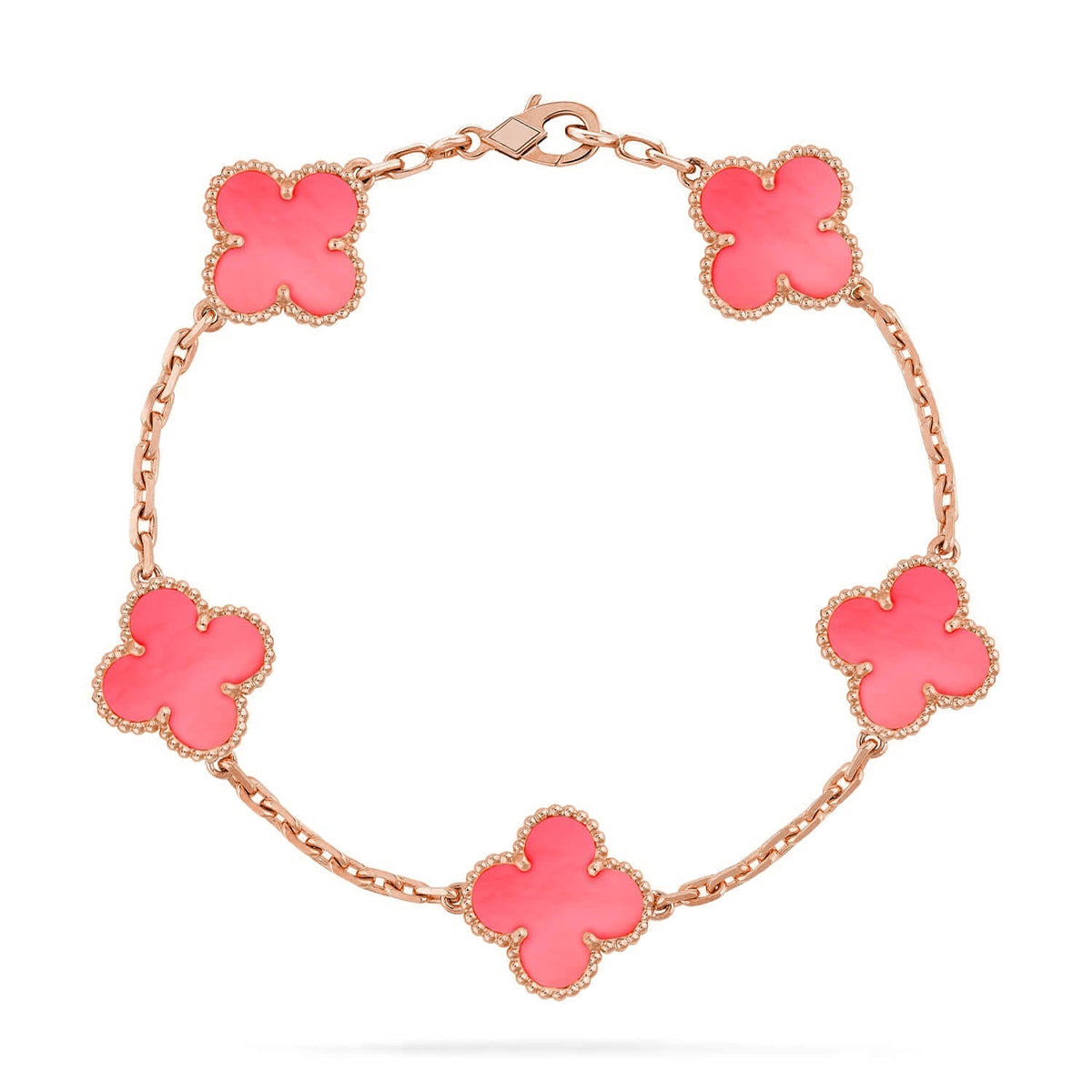 [Garvey ] CLOVER 5 MOTIFS  PINK MOP BRACELET COLLECTION