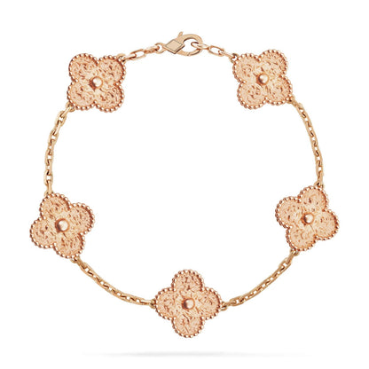 [Garvey]LUCKY CLOVER 5-MOTIF BRACELET - BRONZING