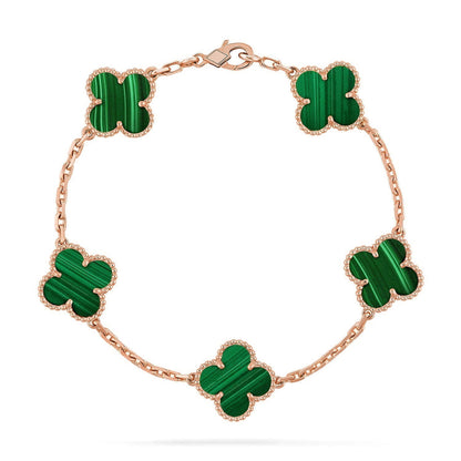 [Garvey ] CLOVER 5 MOTIF MALACHITE BRACELET COLLECTION