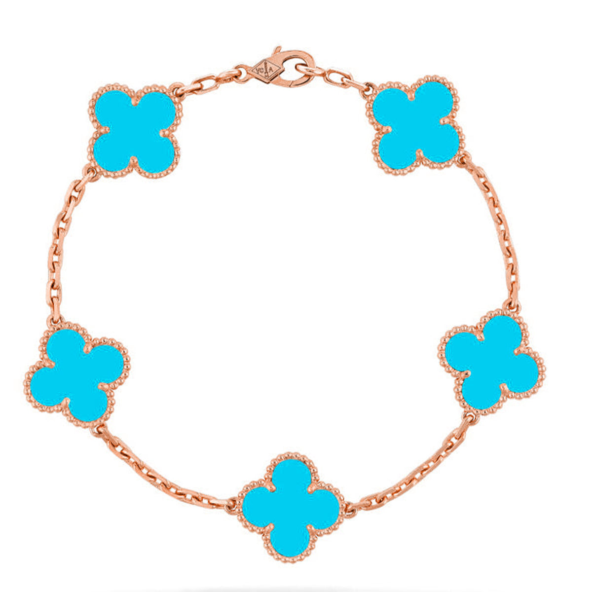 [Garvey ] CLOVER 5 MOTIF TURQUOISE BRACELET COLLECTION