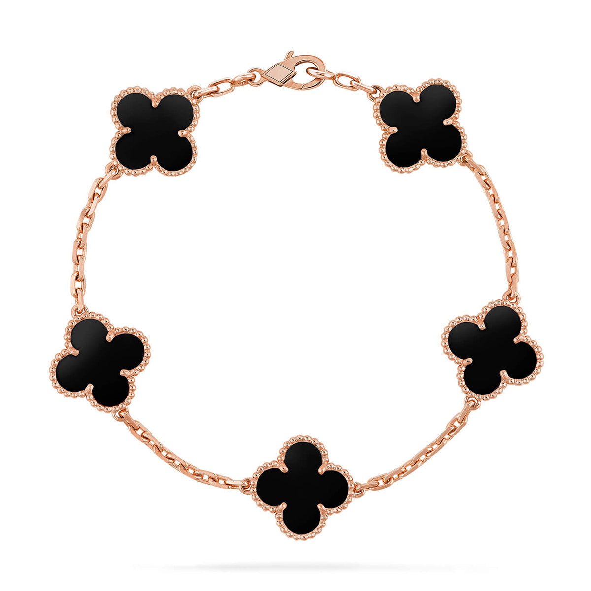 [Garvey ] CLOVER 5 MOTIF ONYXS BRACELET COLLECTION