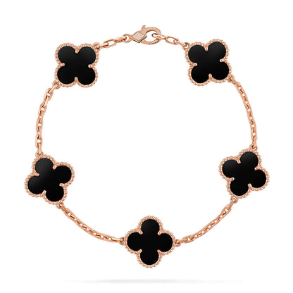 [Garvey ] CLOVER 5 MOTIF ONYXS BRACELET COLLECTION