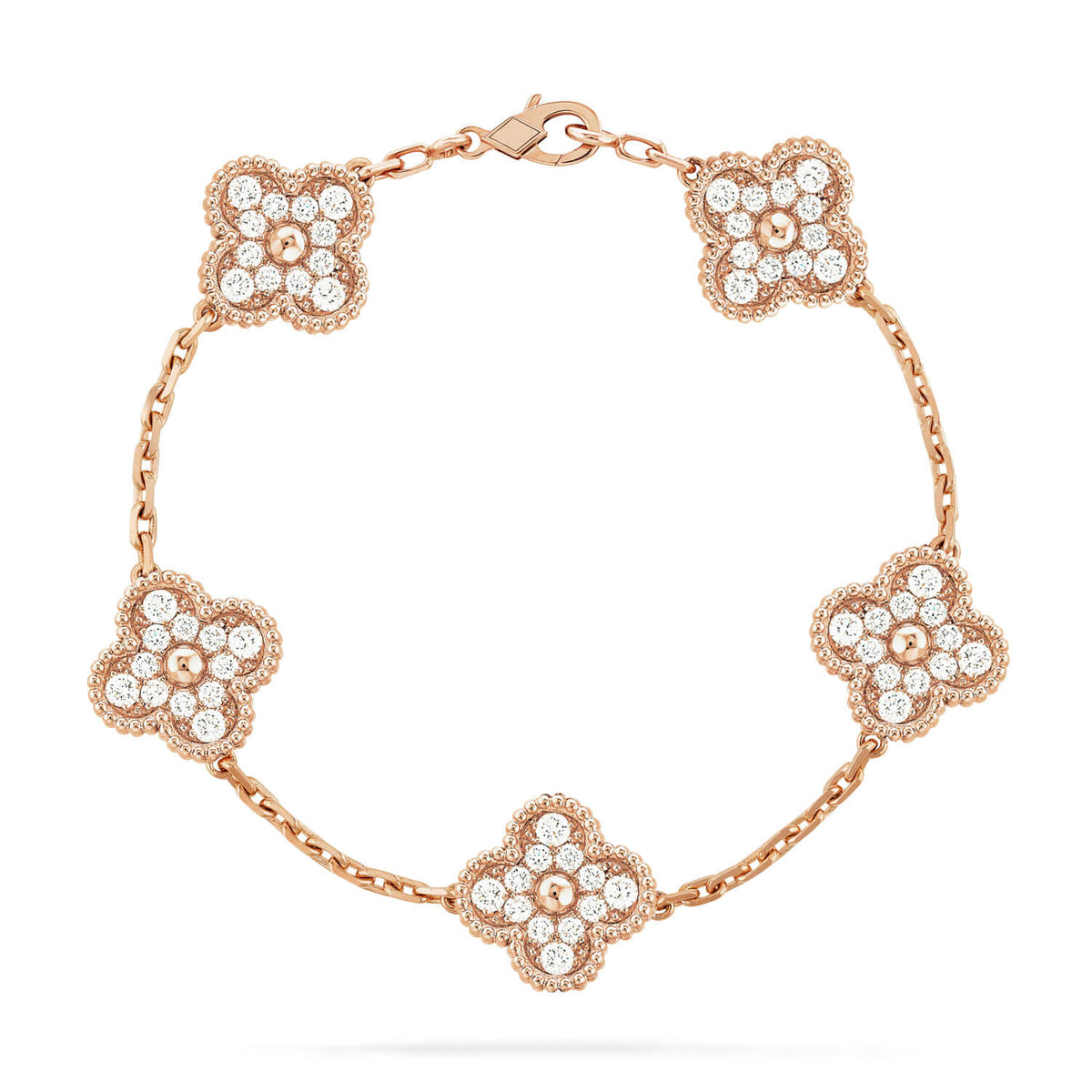 [Garvey ] CLOVER 5 MOTIF FULL DIAMOND BRACELET COLLECTION