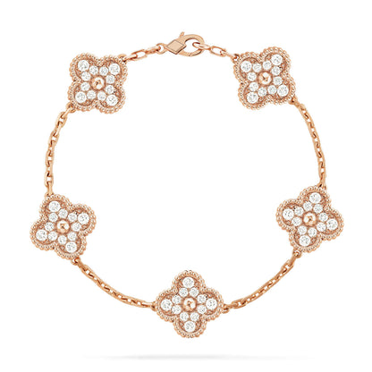 [Garvey ] CLOVER 5 MOTIF FULL DIAMOND BRACELET COLLECTION