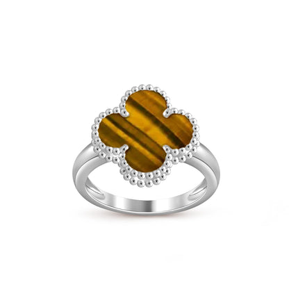 [Garvey]LUCKY CLOVER VINTAGE WHITE GOLD RING COLLECTION