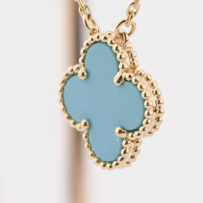 [Garvey ]CLOVER 15MM VINTAGE TURQUOISE NECKLACE
