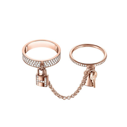 [Garvey ]HM KELLY CLOCHETTE DOUBLE RING IN  WITH DIAMONDS