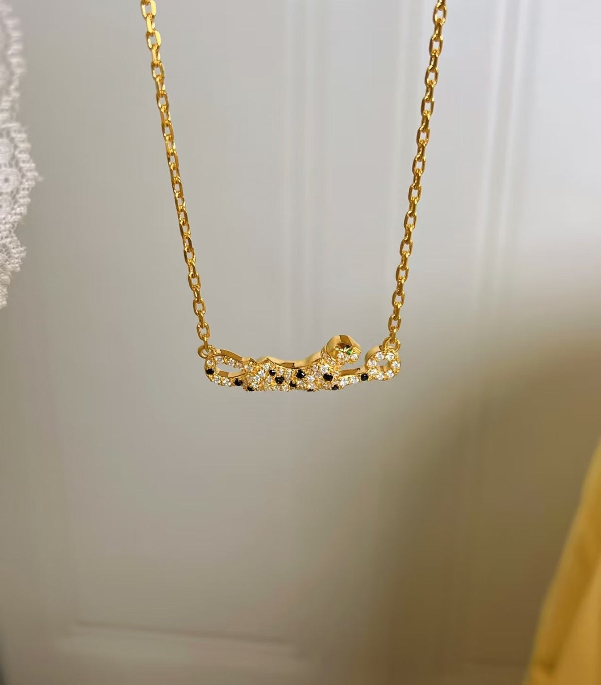 [Garvey]PANTHER FULL DIAMOND CLASSIC CLAVICLE NECKLACE