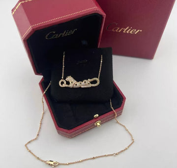 [Garvey]PANTHER FULL DIAMOND CLASSIC CLAVICLE NECKLACE